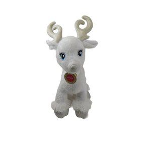 Build A Bear Workshop Dasher Sparkly White Reindeer Deer Plush 16"